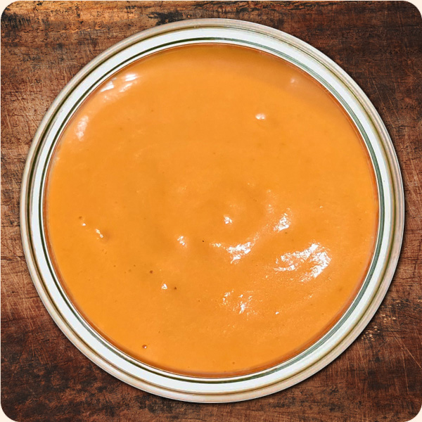 Image of Creamy Salsa Roja in a Glass Bowl Image of Creamy Salsa Roja in a Glass Bowl