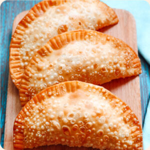 Image of a plate of shrimp empanadas